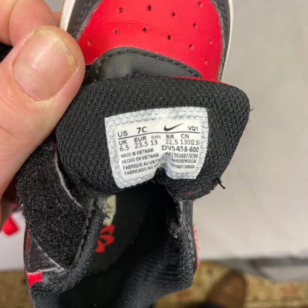 Nike Court Borough Low 2 Toddler Shoes‎ Red Black DV5458-600 Size 7C